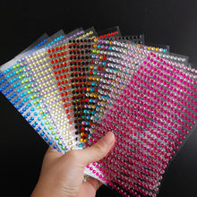 Load image into Gallery viewer, Party and Festival DIY Decoration 12 color Acrylic Sticker 3mm 4mm 5mm 6mm Diy crystal Diamond Self Adhesive Rhinestone Stickers