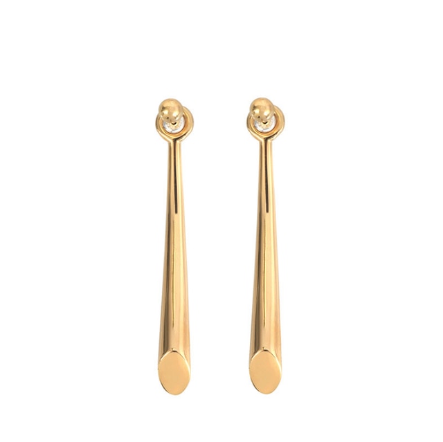 SKHEK 2022 New Geometric Irregular Twisted Drop Metal Stud Earrings Punk Gold Color For Women Girls Party Jewelry