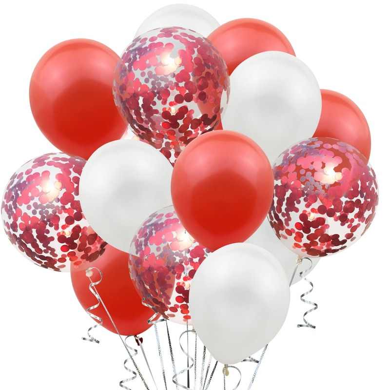 30pcs 12inch Silver Confetti Balloon Happy Birthday Wedding Party Decor Globos Pearl White Air Helium Balls Baby Shower Supplies