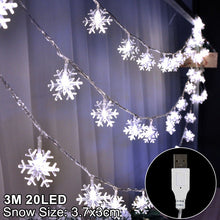 Load image into Gallery viewer, Snowflake LED Light Christmas Decorations For Home Hanging Garland Christmas Tree Decor Ornament 2020 Navidad Xmas Gift New Year
