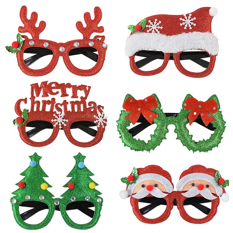 2020 Merry Christmas Glasses Santa Claus Snowman Christmas Decorations For Home Xmas Natal Navidad Decor New Year Kids Gifts