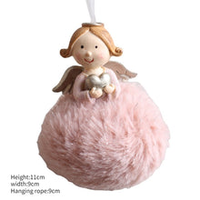 Load image into Gallery viewer, LadyCC Christmas Decorations Pendant Pink White Resin Angel Pendant Christmas Tree Decoration Material Car Hanging Gift Doll
