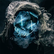 Load image into Gallery viewer, SKHEK Halloween Cosmask Halloween Party Led Mask Masque Masquerade Neon Light Glow In The Dark Mascara Horror Glowing Masks Costume Supplies