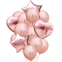 Load image into Gallery viewer, 14Pcs Multi Confetti Balloon Happy Birthday Party Balloons Rose Gold Helium Ballons Boy Girl Baby Shower Party Supplies