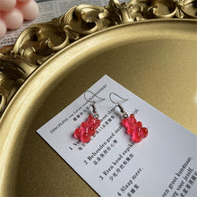 Load image into Gallery viewer, New Fashion Sequins Resin Gummy Bear Dangle Earrings for Women Girl DIY Cartoon Animal Bear Earrings Creative Drop Jewelry Gifts