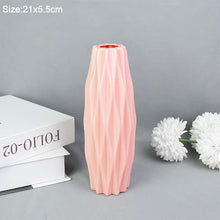 Load image into Gallery viewer, Modern Flower Vase White Pink Plastic Vase Flower Pot Basket Nordic Home Living Room Decoration Ornament Flower Arrangement