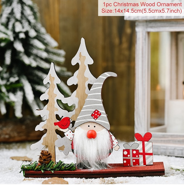 Christmas Gift Christmas Wooden Ornament Merry Christmas Decoration For Home Cristmas Tree Decoration 2021 Xmas Navidad Gifts New Year 2022