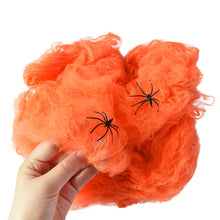 Load image into Gallery viewer, SKHEK Halloween Halloween Scary Party Stretchy Spider Web Spider Haunted House Bar Props For Halloween Party Scene Props Decoration Supplies