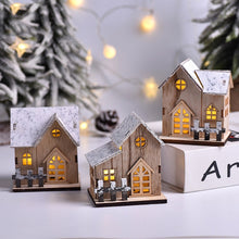 Load image into Gallery viewer, Christmas LED Light Wooden House Luminous Cabin Merry Christmas Decorations for Home DIY Xmas Tree Ornaments Kids Gift New Year