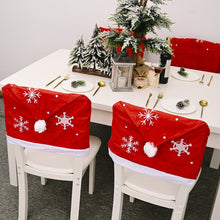 Load image into Gallery viewer, New Christmas Decorations Red Snowflake Chair Cover Stool Cover Holiday Party Home Living Room Dining Table Scene Layout Cheap