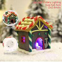 Load image into Gallery viewer, Christmas Gift Soft Pottery Cottage Lights Christmas Decoration For Home Merry Christmas Ornaments 2021 Xmas Navidad Natal Gifts New Year 2022