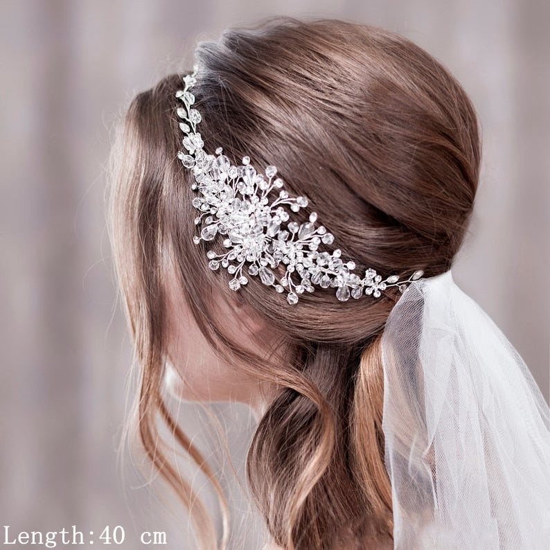 Luxurious Wedding Hair Accessories For Women Flower Headbands For Bride Tiara Wedding Accessories Headband Headpiece Hairband