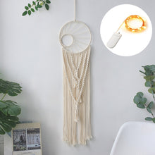 Load image into Gallery viewer, Skhek Boho Moon and Star Dream Catcher Macrame Wall Hanging Bohemian Home Decor Girls Kids Nursery Christmas Ornament Decoration Gifts
