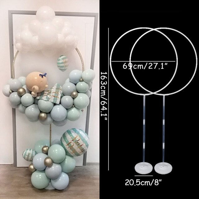 Christmas Gift 1/2set Baloon Garland Round Balloon Stand Arch for Baby Shower Decorations Birthday Party Balloons wreath Frame Wedding Party