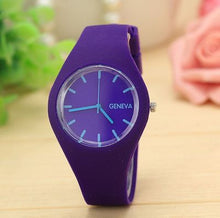 Load image into Gallery viewer, Christmas Gift Colorful Men&amp;Women watch Cream Ultra-thin Fashion Watch Silicone Strap Leisure Watch Geneva Wristwatch Women&#39;s Jelly Watch gift