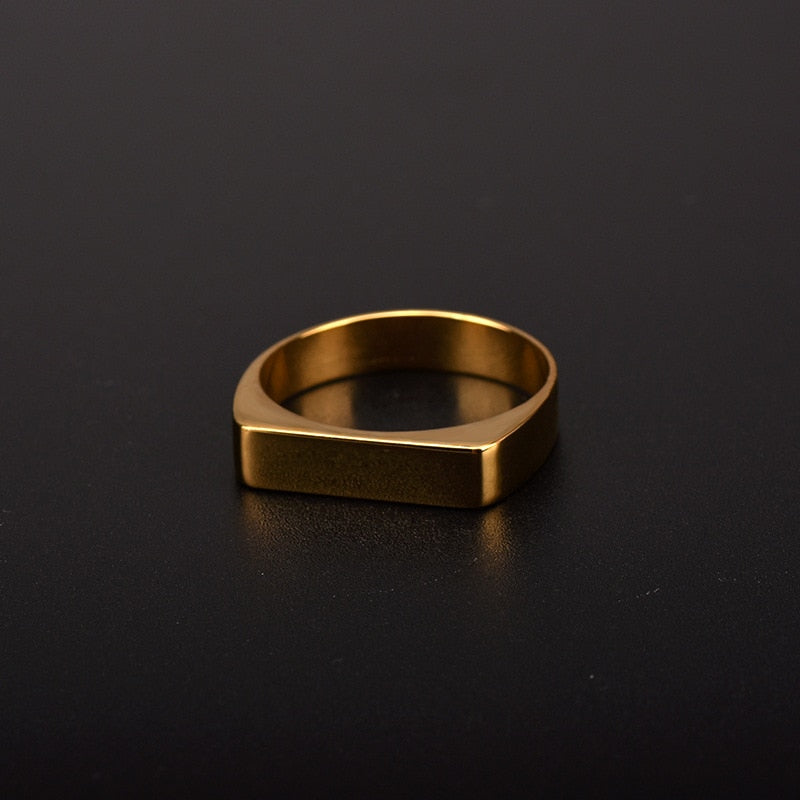 Skhek Titanium steel ring plane irregular exaggerated men and women ring personality polished ring