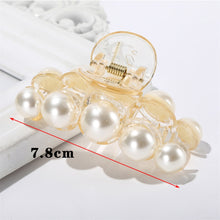 Load image into Gallery viewer, 2021 New Hyperbole Big Pearls Acrylic Hair Claw Clips Big Size Makeup Hair Styling Barrettes for Women Hair Accessories