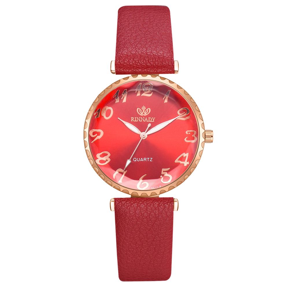 Christmas Gift 5pc/set New Fashion Women Watches Round Arabic Numerals Leather Watch Women Dress Ladies Wristwatches Luxury Bracelet Watch Set