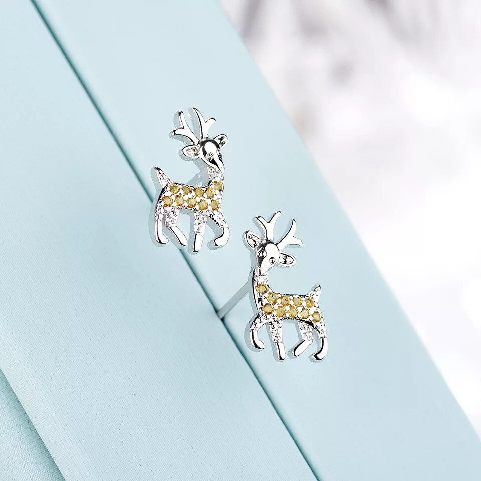 Christmas Gift Cute Christmas Elk Dangle Earring For Women Butterfly Knot Star Pendant Drop Earring Fashion Xmas Jewelry Gift