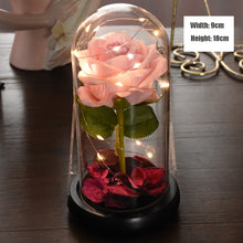 Load image into Gallery viewer, Eternal Red Rose With LED Light In Glass Dome For Wedding Party Valentine&#39;s Day Mother&#39;s Day Gift