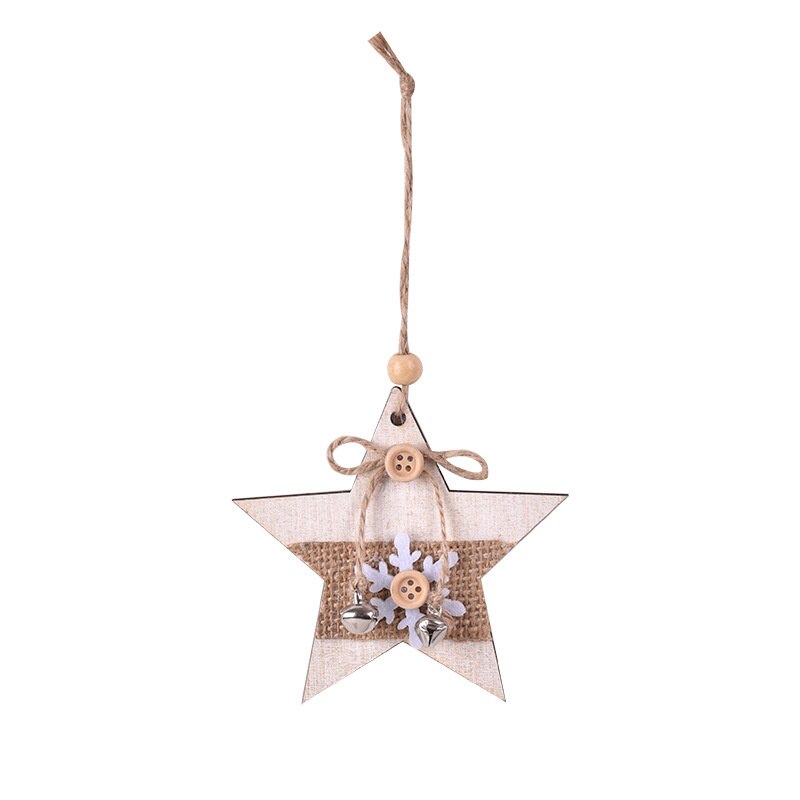 Christmas Gift Christmas Wooden Pendants Xmas Tree Hanging Ornaments  DIY Wood Crafts For Home Room Decor Wedding Party Christmas Decoration