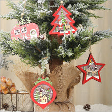 Load image into Gallery viewer, New Christmas Pendants Solid Wood Hollowed Out with Lights Pendants Home Party New Year Decorations Christmas Jewelry