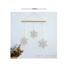 Load image into Gallery viewer, Macrame Wall Hanging Hand Woven Santa Claus Christmas Snowflake Tapestry For Livingroom Boho Decoration Dorm Home Decor Kid Gift