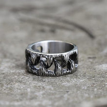 Load image into Gallery viewer, Skhek Fashion Retro Teeth Beast Ring Stinless Steel Unisex Finger Ring Punk Rock For Boyfriend Gift  Engagement  Jewelry OSR612