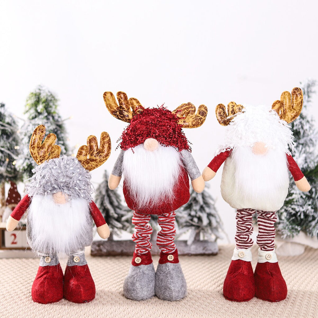 Christmas Gift Christmas Elk Telescopic Plush Doll Ornaments Merry Christmas Decorations For Home 2021 Xmas Navidad Noel Gifts New Year 2022