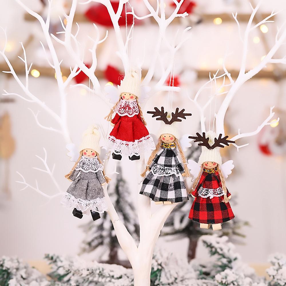 Christmas Gift Christmas Angel Doll Plush Christmas Tree Ornaments Merry Christmas Decorations For Home 2021 Xmas Navidad Gifts New Year 2022