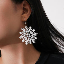 Load image into Gallery viewer, 2020 Elegant Transparent Acrylic Snowflake Drop Earrings Womens Christmas Jewelry Gifts Resin Statement Earrings Anillos Mujer