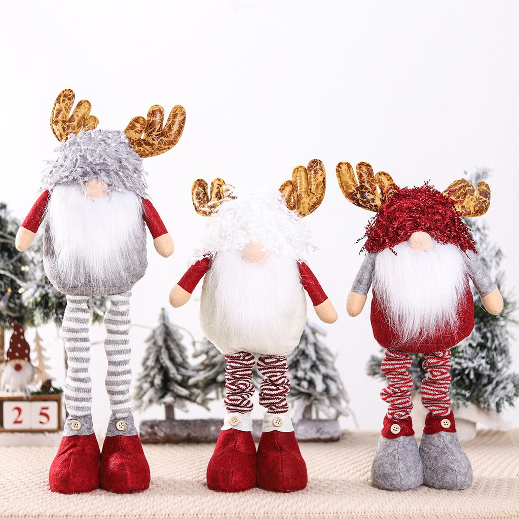 Christmas Gift Christmas Elk Telescopic Plush Doll Ornaments Merry Christmas Decorations For Home 2021 Xmas Navidad Noel Gifts New Year 2022
