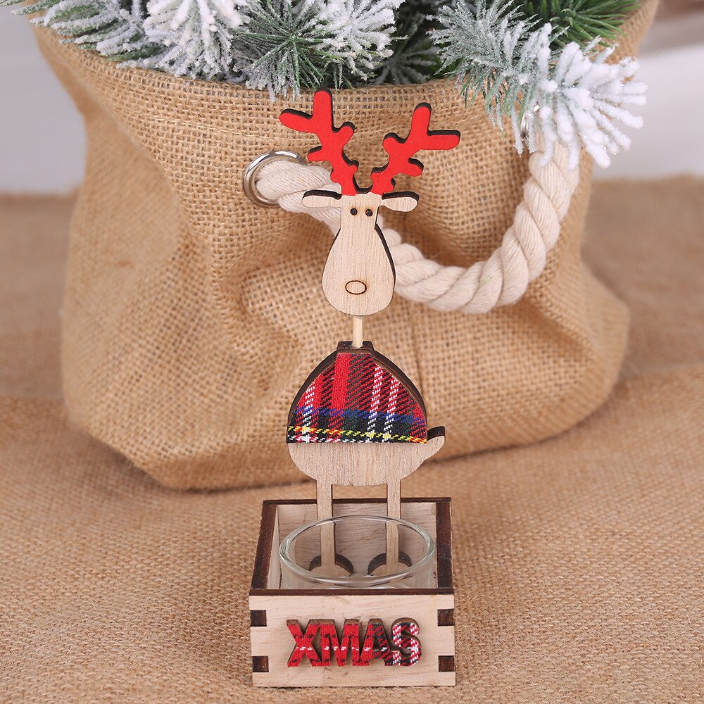 New Christmas Wooden Creative Elk Christmas Tree Ornaments, Showcases, Home Decoration Crafts Ornaments, Children's Gifts