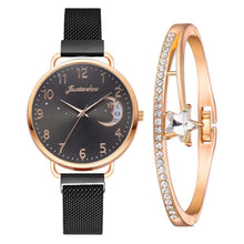 Load image into Gallery viewer, Christmas Gift Luxury Watch For Women Rose Gold Mesh Strap Women&#39;s Fashion Watches Simple Numbers Dial Luxury Quartz Clock Wristwatches reloj