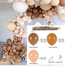 Load image into Gallery viewer, Skhek  Coffee Brown Balloon Garland Arch Kit Birthday Party Decorations Kids Latex Baloon Baby Shower Teddy Bear Theme Ballon Decor