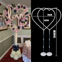 Load image into Gallery viewer, Christmas Gift Heart Balloons Stand round Baloon Arch Frame baby shower Wedding decor Balloon Wreath Valentines Day Ballons Decoration birthday