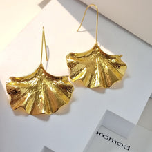 Load image into Gallery viewer, Skhek Retro Gold Color Metal Drop Earrings Vintage Leaf Earrings Geometric Irregular For Women Girls Party Travel Jewelry 2022