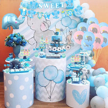 Load image into Gallery viewer, Cute Elephant Latex Balloons Elephant Banner Cake Topper For Gender Reveal Kid Birthday Baby Shower DIY Decor Supplies