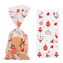 Load image into Gallery viewer, 50pcs Santa Claus Christmas Tree Elk PVC Bags Transparent Clear Gift Bag for Christmas Gift Baking Candy Cookie Packaging Bags