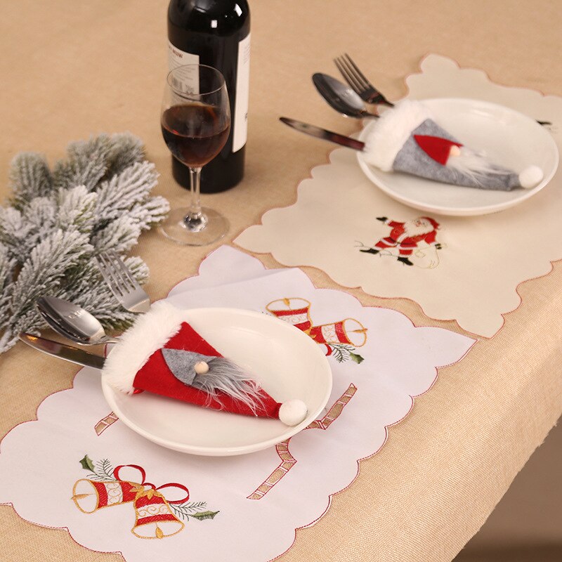 3pcs Christmas Tableware Holder Knife Fork Cutlery Christmas Decorations for Home Party Decor for Home Table Gift Drop Shipping