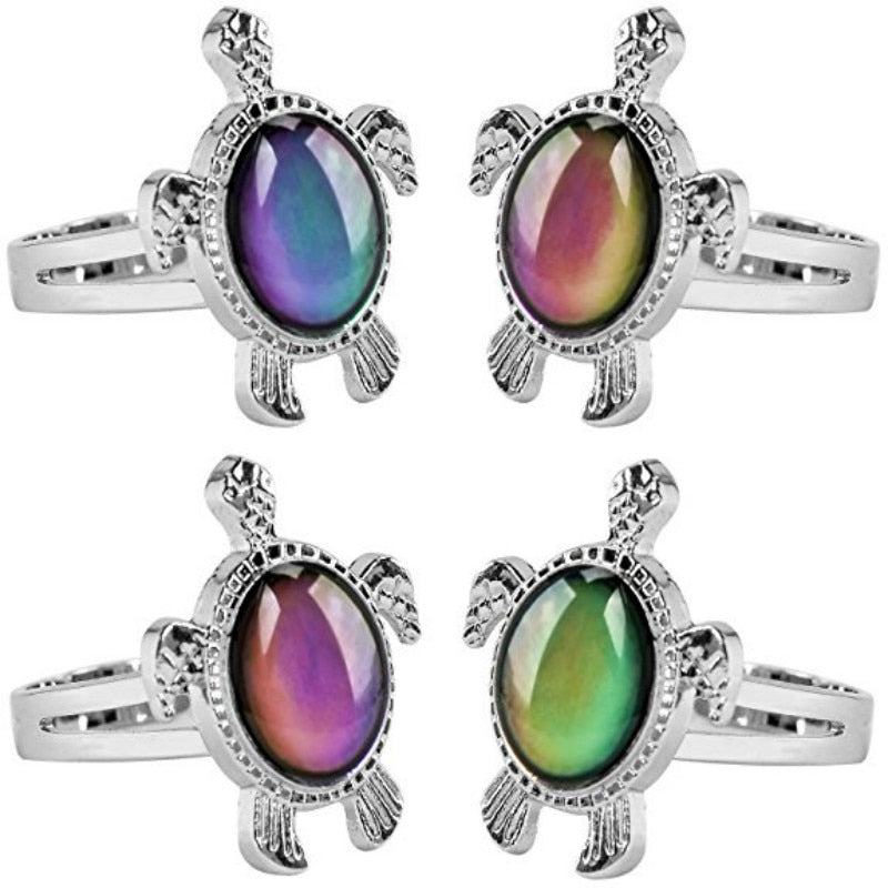 Butterfly Mood Ring Color Change Adjustable Emotion Feeling Changeable Temperature Ring Jewelry For Kids Birthday Wholesale