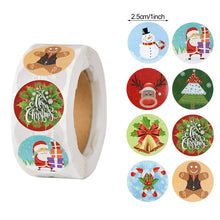 Load image into Gallery viewer, 500pcs Merry Christmas Stickers Christmas Tree Elk Candy Bag Sealing Sticker Christmas Gifts Box Labels Decorations New Year