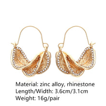 Load image into Gallery viewer, Skhek 2022 Vintage Gold Color Metal Geometric Drop Earrings Retro Leaf Earrings Irregular For Women Girls Party Travel Jewelry