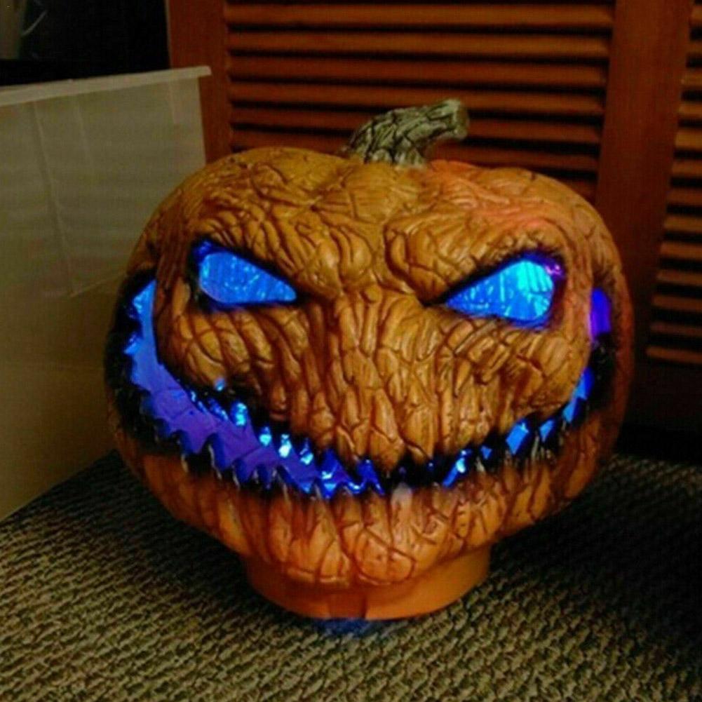 SKHEK Halloween Pumpkin Ghost LED  Lamp Lantern Light  DIY Hanging Scary Candle Light Horror Props Home Decoration