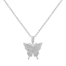 Load image into Gallery viewer, Skhek Statement Big Butterfly Pendant Necklace Rhinestone Chain For Women Bling Tennis Chain Crystal Choker Necklace Party Jewelry