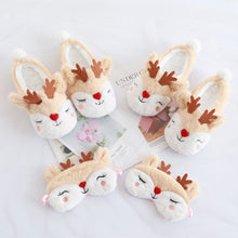 Load image into Gallery viewer, Cotton Slippers Warm Slippers Christmas Fawn Love Elk Plush Home Ladies In Autumn and Winter