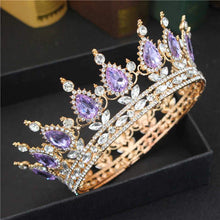 Load image into Gallery viewer, Crystal Queen King Tiaras and Crowns Bridal Diadem For Bride Women Headpiece Hair Ornaments Wedding Head Jewelry Accessories 1202