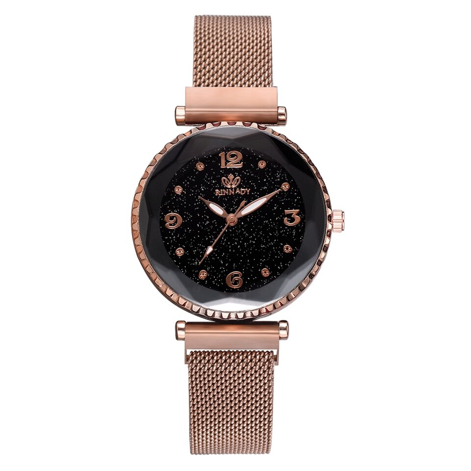 Christmas Gift 5pc/set Luxury Brand Women Watches Starry Sky Magnet Watch Buckle Fashion Casual Female Wristwatch Roman Numeral Simple Bracelet