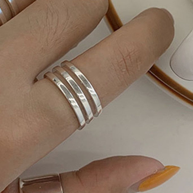 Skhek New Fashion Finger Rings for Women Minimalist Geometric Handmade Width anillos Party Jewelry Gifts