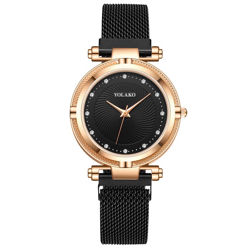 Christmas Gift Creative Diamond Dial Women Watches Fashion Loopback Magnet Buckle Ladies Quartz Wristwatches Simple Female Watch bracelet Gifts